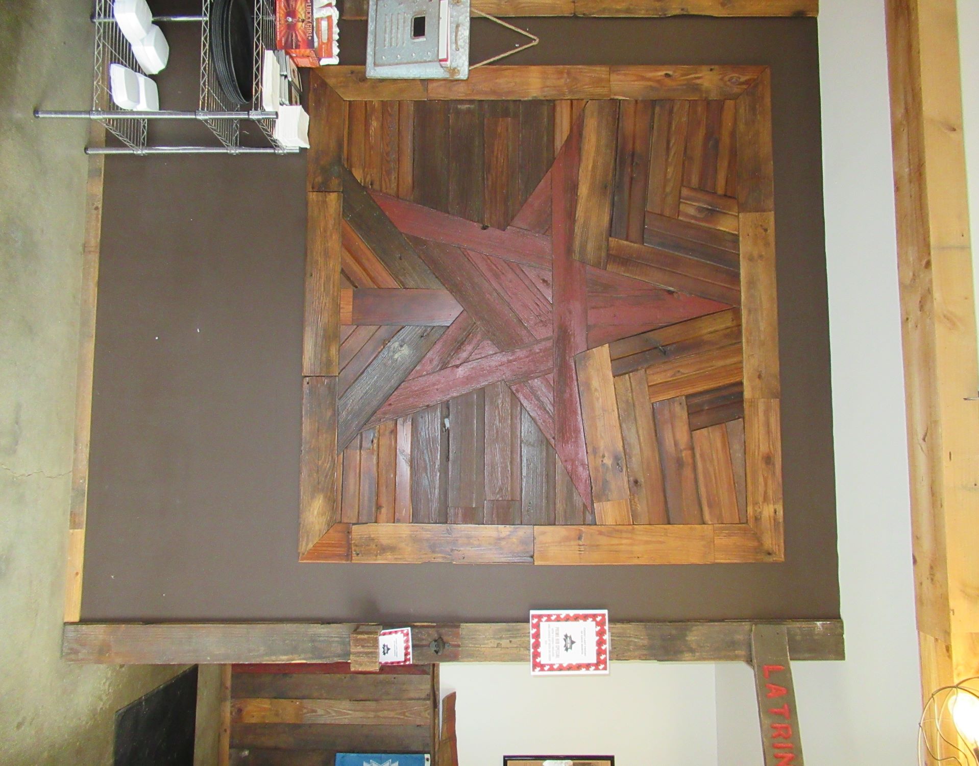 Michigan reclaimed barn wood installation at Lucky Girl Brewery
