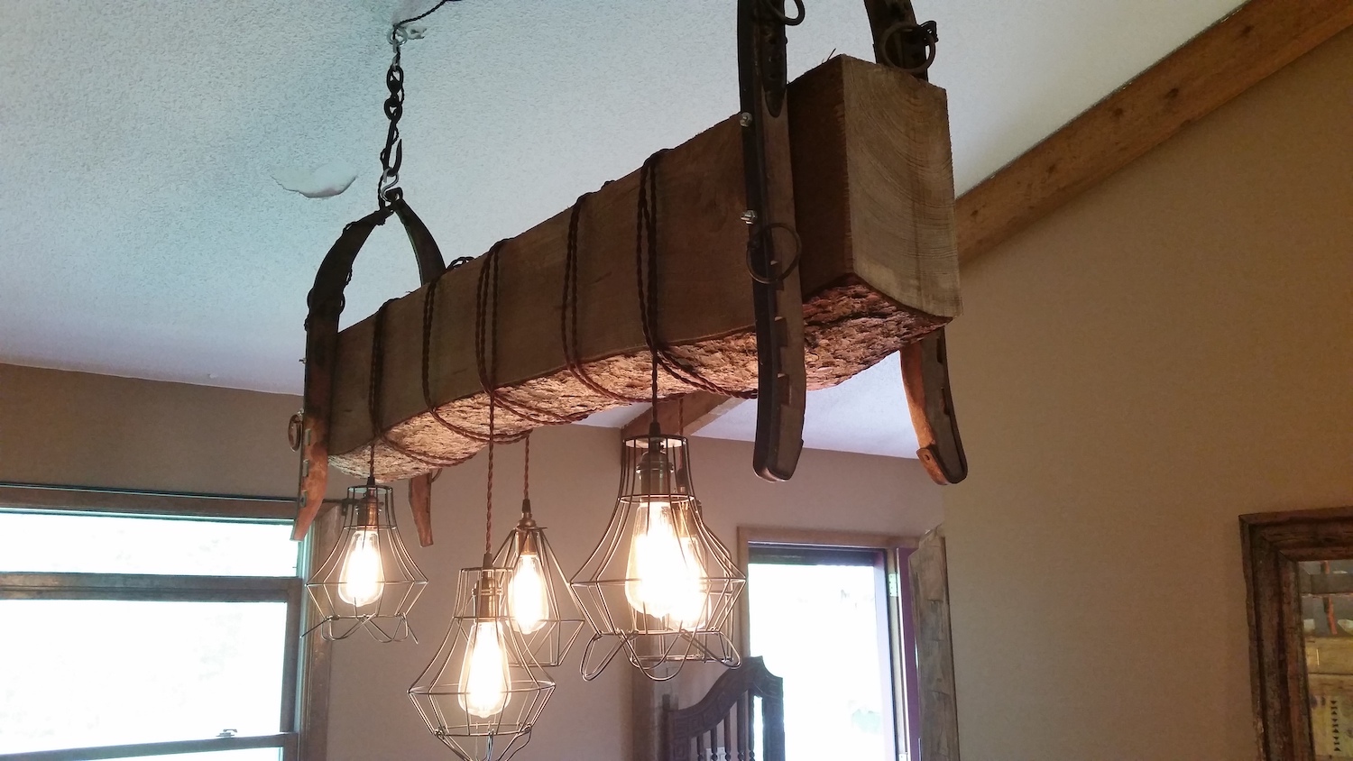 Another angle of the barn beam light made by a customer