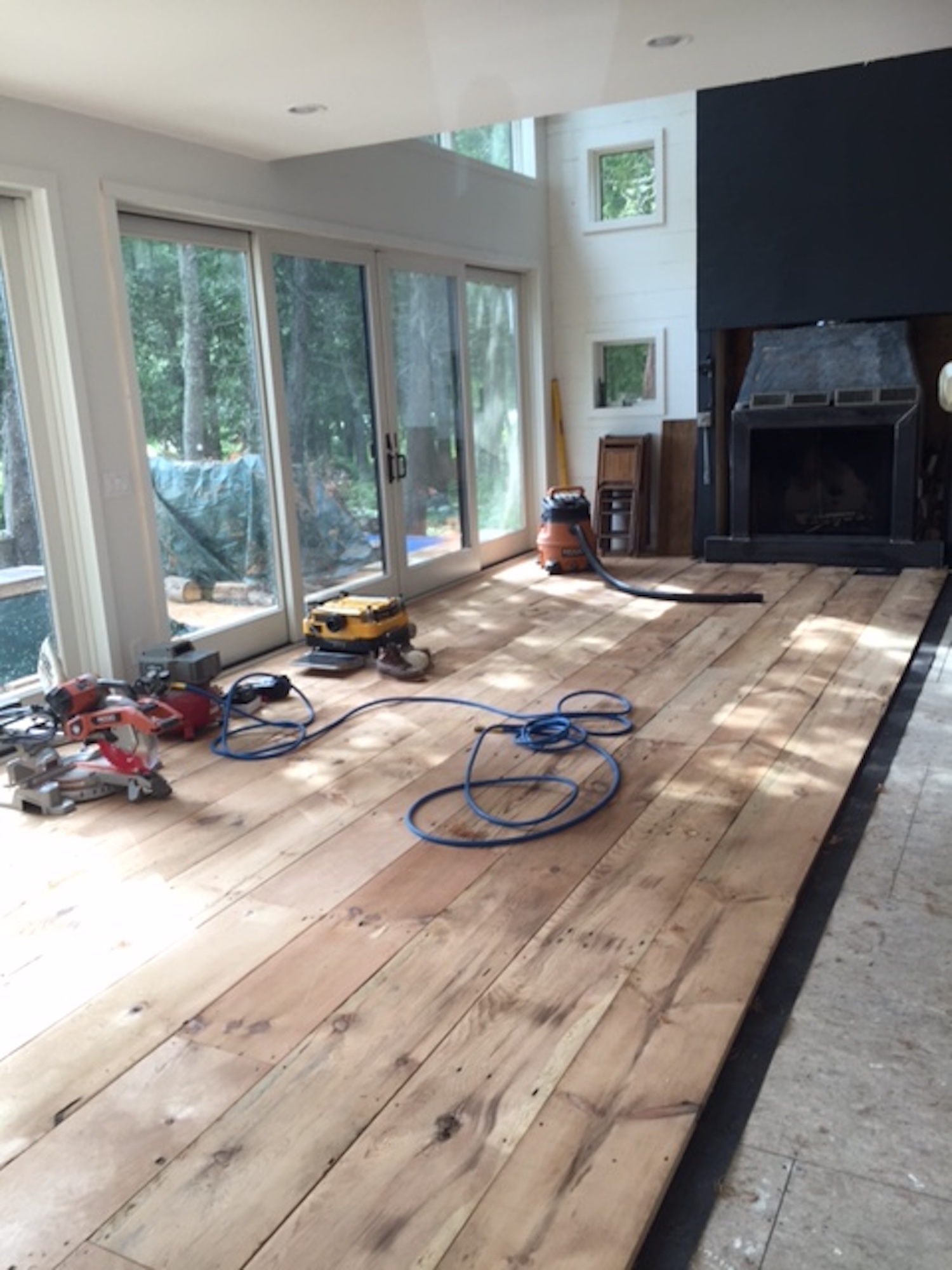 Custom milled flooring for a customer's vacation home