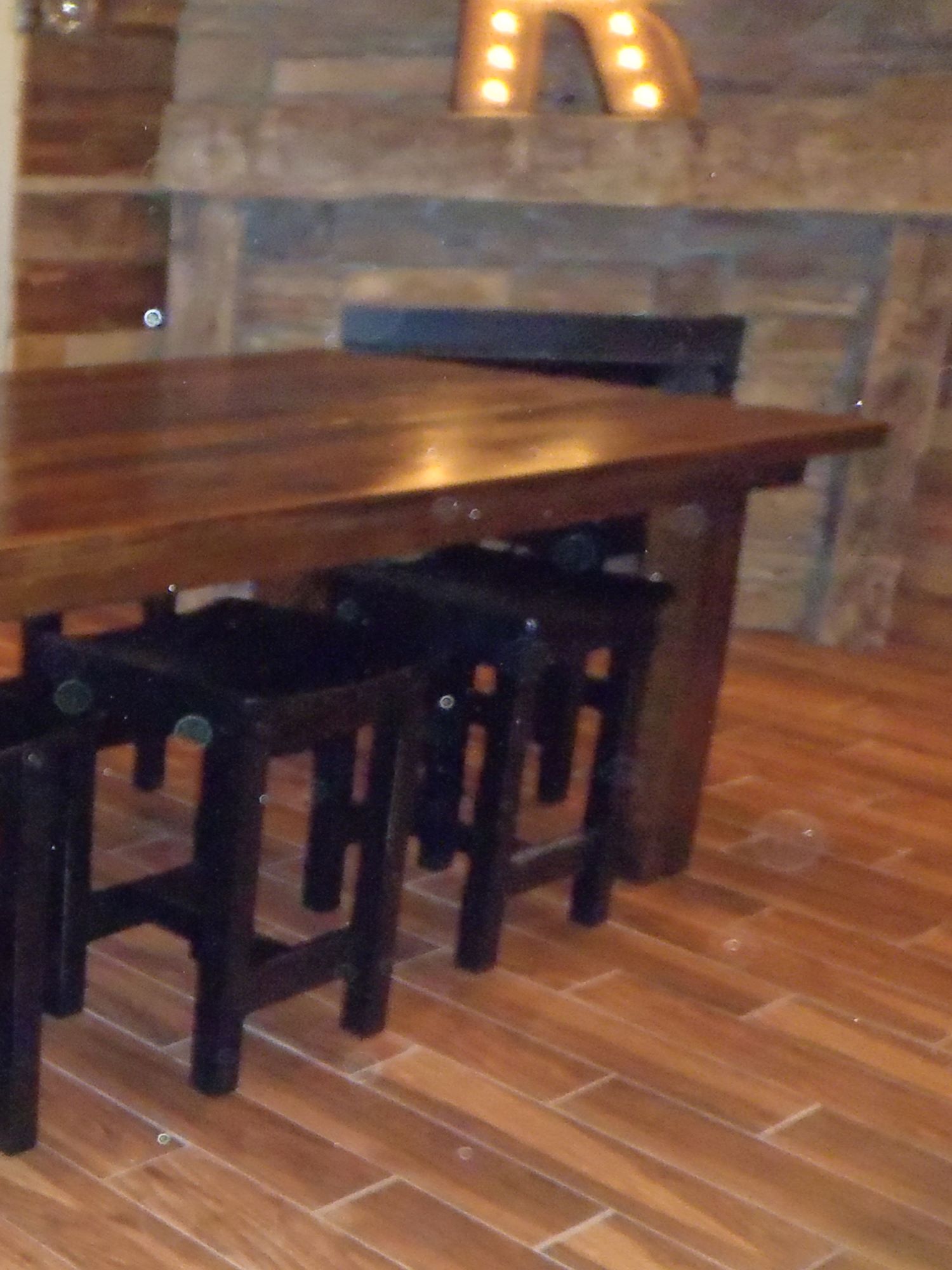 Handcrafted barnwood kitchen table