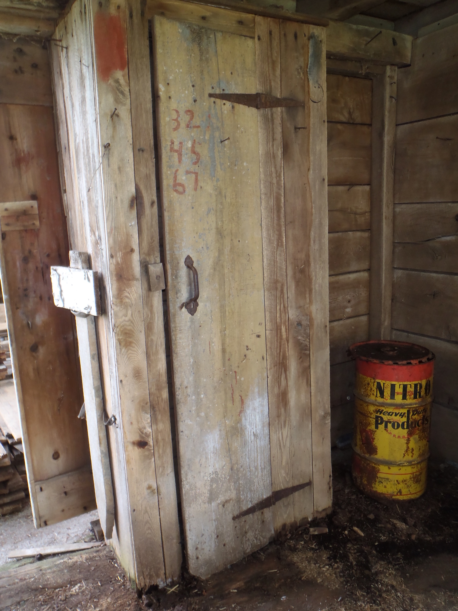 Antique locker found inside of a Michigan barn
