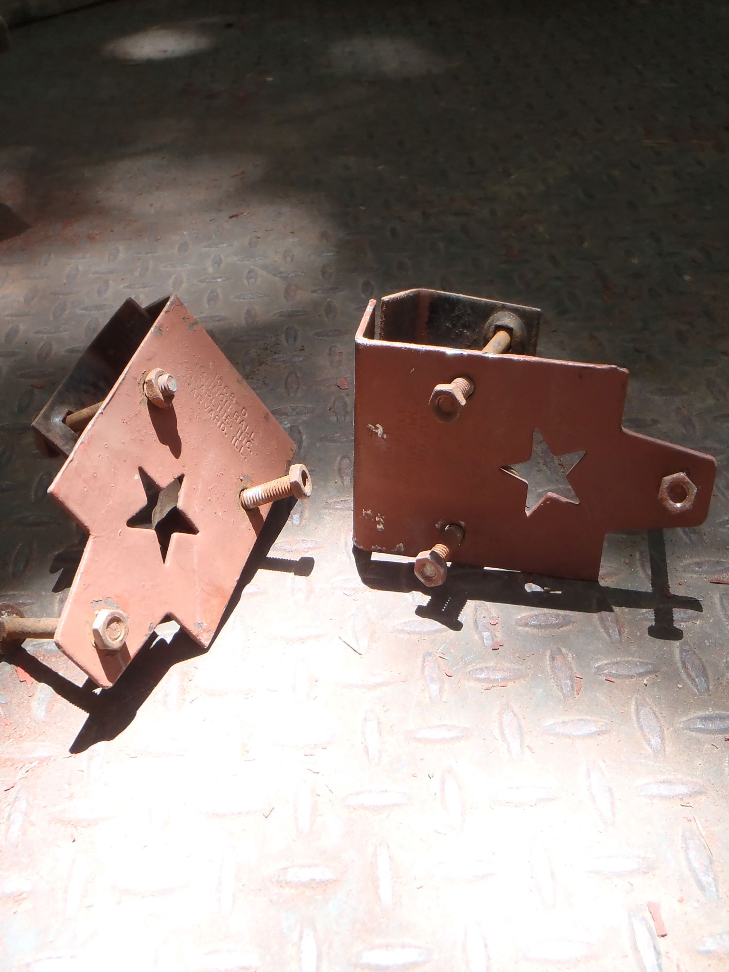 Rare star brackets reclaimed from a Saginaw, MI barn