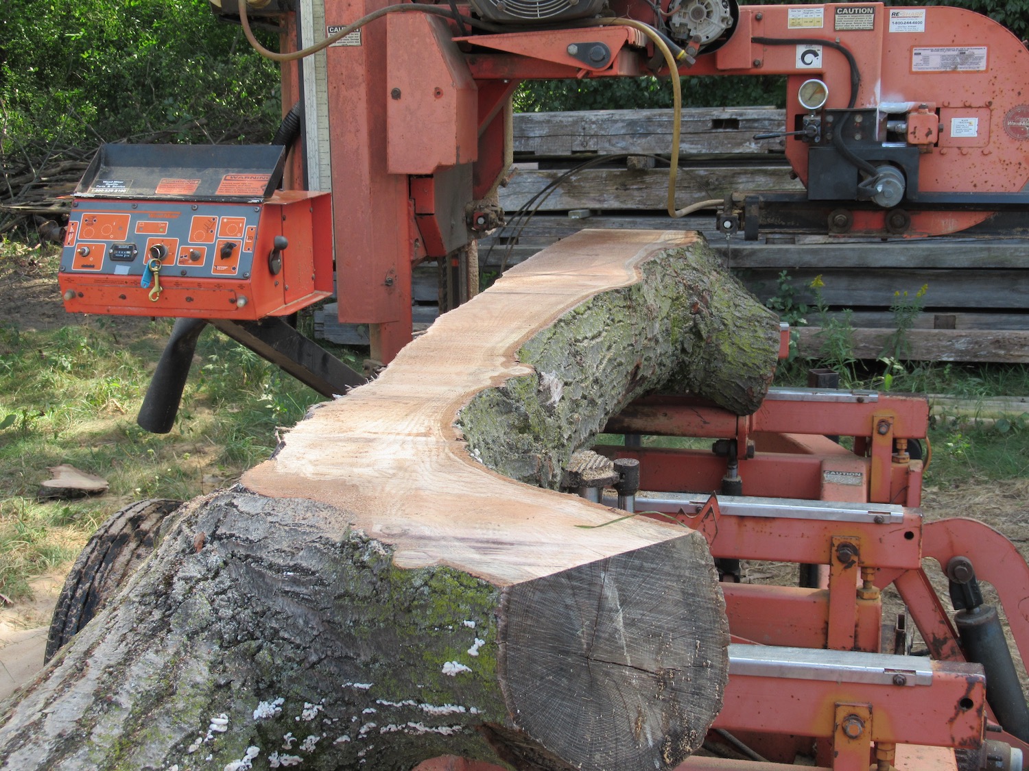 Timber sitting on our sawmill
